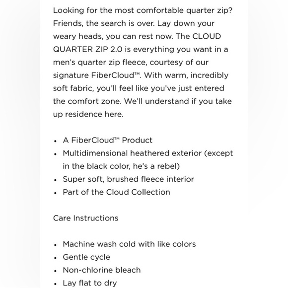 NWOT Travis Mathew Cloud Quarter Zip Sweater - Picture 5 of 7